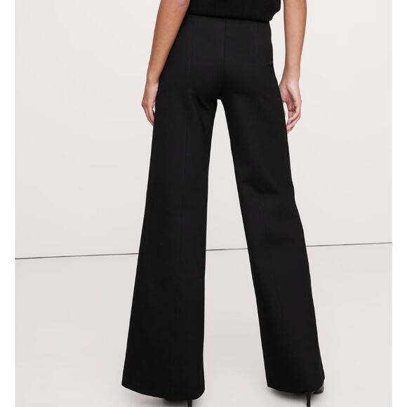 ~ Banana Republic XS Pants Wide Leg, High Rise* Flowy Black Stretchy Lightweight - Picture 12 of 13